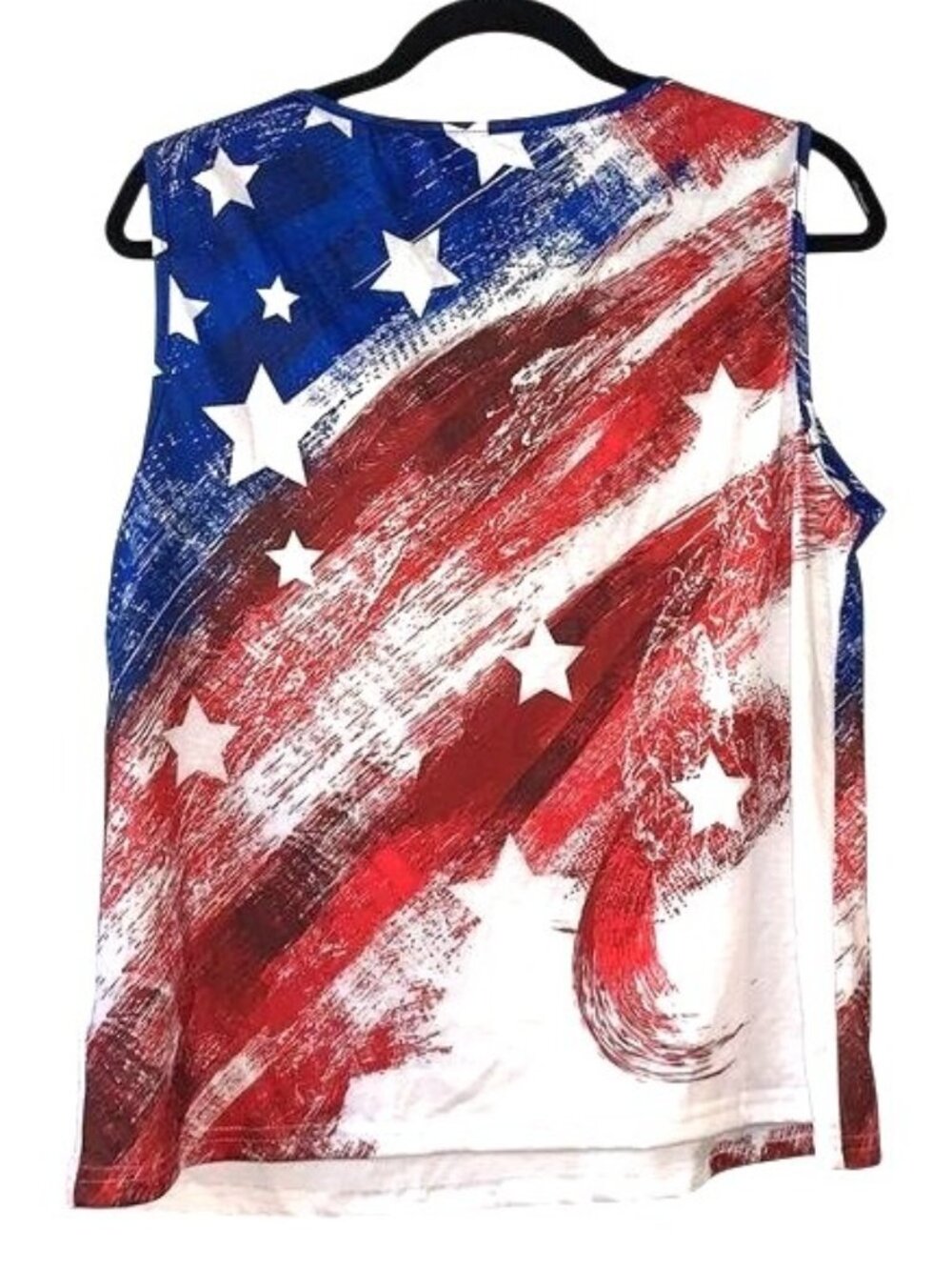 American Flag Graphic Tank Top Sleeveless Patriotic Shirt Womens Casual Summer W - Picture 5 of 7